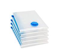 EHOTER Lot De 5 Sacs De Rangement sous Vide pour Vêtements, Sacs De Rangement Réutilisables pour Vêtements, avec Fermeture éclair, Sacs économiseur D'espace De Voyage (60cm*80cm)