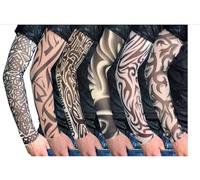 EHOTER Lot de 6 manchons de tatouage pour couvrir les bras, protection solaire, manches de tatouage, couvre-tatouage, manches de tatouage temporaire, pour homme et femme, multicolore, taille unique