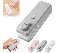 EHOTER Mini Scelleuses De Sacs 2 en 1, Machine à Sceller sous Vide pour Snacks, Mini Ferme-Poche Rechargeable, Scellement Et Découpe pour Garder Les Aliments Frais (Gris)