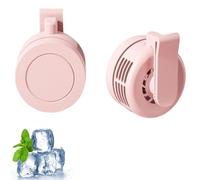 EHOTER Mini ventilateur électrique à clipser, Clip à 360 ° sur un mini ventilateur, réglable à 3 vitesses pour la randonnée en plein air le camping les voyages la ferme et le bure (Rose)