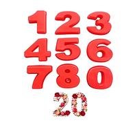 EHOTER Moule à Gâteau Numérique 9 PCS Grand Nombre en Silicone 3D Moule 0-9 Numéro Moule à Gâteau Moules à Forme Spécifique pour Anniversaire Mariage la Saint-Valentin