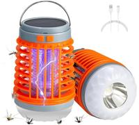 EHOTER Mozz Guard Mosquito Zapper 2024 Lampe Anti Moustique Buzzbug Lantern Tue Mouche Electrique Rechargeable USB pour Intérieur Et Extérieur Camping Pique-Nique Terrasse Jardin (Orange*1)