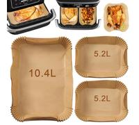 EHOTER Papier Friteuse Jetable Papier Cuisson pour Ninja Foodi Flex Air Fryer 10.4 L AF500EU Accessoires pour Ninja AF500EU (150 Pièces)