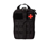 EHOTER Pochette Médecine Tactique Sac étanche De Premiers Secours Trousse De Secours Militaire Vide Pratique Compact Se Fixe à La Ceinture pour Randonnée Camping (Noir)