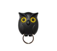 EHOTER Porte-clés en forme de chouette nocturne - Avec crochet à ouverture automatique et fermeture automatique - Motif hibou de nuit - Noir