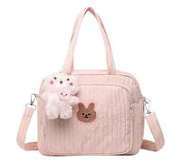 EHOTER Sac De Maternité Pour Bébé Matelassé Grande Capacité - Couche Maternelle, Toilette, Bagage Voyage Fourre-Tout - Cadeau Pour La Mère (Rose)