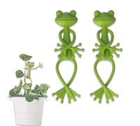 EHOTER Support De Plante De Grenouille, Supports Mignons Et Stables pour Petites Plantes, Grenouille Et Clips De Fixation d'escalade, Décoration De Jardin D'intérieur Et D'extérieur (2 pièces)