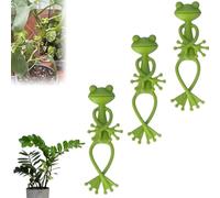 EHOTER Support De Plante De Grenouille, Supports Mignons Et Stables pour Petites Plantes, Grenouille Et Clips De Fixation d'escalade, Décoration De Jardin D'intérieur Et D'extérieur (3 pièces)