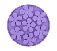 EHOTER Tapis À Lécher À Fleurs en Silicone pour Soulager L'anxiété du Chien Tapis À Lécher pour Animaux De Compagnie pour Le Bain, Le Toilettage Et Le Dressage (Violet)