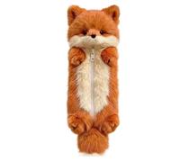 EHOTER Trousse À Stylos en Peluche, Trousse À Crayons À Motif Renard, Douce Et Idéale pour Ranger Stylos, Trousse Souple pour Garçons Filles Adolescents Et Adultes Matériel Scolaire (Marron)