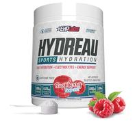 EHP Labs Hydreau Electrolytes Powder No Sugar - Poudre d'hydratation pour endurance et énergie - Pour homme et femme - Électrolytes sans sucre - (40 portions, framboise rafraîchissante)