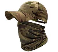 ehsbuy Camo Casquette Homme avec Refroidissement Cache-Cou Casquettes de Baseball Visage Écharpe Armée Tactique Militaire Chapeau Tour de Cou pour Courir Chasse Cyclisme Sports