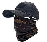 ehsbuy Camo Casquette Homme avec Refroidissement Cache-Cou Casquettes de Baseball Visage Écharpe Armée Tactique Militaire Chapeau Tour de Cou pour Courir Chasse Cyclisme Sports