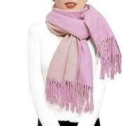 ehsbuy Echarpe Femme Cachemire Hiver Cadeau Femme Réversible Pashmina Longues Grande Épais Chaude Écharpes avec Gland Pour Cadeau Mariage