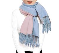 ehsbuy Echarpe Femme Cachemire Hiver Cadeau Femme Réversible Pashmina Longues Grande Épais Chaude Écharpes avec Gland Pour Cadeau Mariage