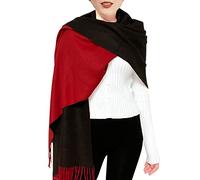 ehsbuy Echarpe Femme Cachemire Hiver Réversible Pashmina Longues Grande Épais Chaude Écharpes avec Gland Pour Cadeau Mariage