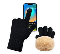 ehsbuy Gants Hiver Homme Thermiques Tactiles Smartphone Doublure Laine Chaud Gants Femme pour Ski Cyclisme Randonnée Outdoor Sport