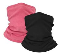 ehsbuy Tour de Cou Hiver Femme Foulard Cache Cou Homme Moto Chaud Snood Echarpe 2 Pack pour Ski Sport Cyclisme