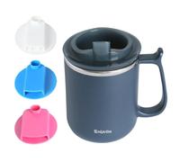 Ehucon obelet de Boisson Régulateur pour Dysphagie - Tasse à Débit Lent avec Options de Gorgée 5 ml / 10 ml / 15 ml, Aide à la Déglutition pour Adultes, Prévention des Étouffements (Bleu)