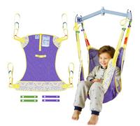 EHUCON Sangle de levage pour enfants, serviette de levage avec appui-tête, sangle de transfert en maille respirante pour bain et transformation (Cloud Bloom, 6)