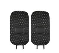 EHWLFVX Housses Siège Auto Coussin De Protection Dossier Siège Voiture en Cuir PU Coussinets Anti-Coups Pied pour Enfants Tapis Anti-salissures Automobiles Voiture Couvre Sieges(White Big 2pcs)