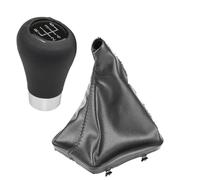 EHWLFVX Vitesse Pommeau Pour BMW 1 3 5 6 Serie E46 E53 E60 E61 E63 E65 E81 E82 E83 E87 Pommeau De Levier Vitesse 5/6 Voiture Avec Couvercle Botte En Cuir(Shift knob and boot)