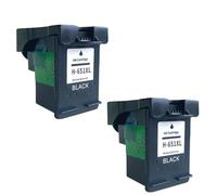 EHxCUF Cartouche à Encre 651xl remanufacturée Compatible avec DeskJet 202 202C 252 252C 5575 5645 Remplacement des imprimantes Compatible avec Les Cartouches 651 651xl(2PCS Black)