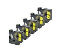 EHxCUF Tubes de rétrécissement Thermique Compatible avec Les Fabricants d'étiquettes Noir sur Blanc Noir sur Jaune 6-24 mm 18051 18052 18053 18054 18055 18056 5 pièces(5PK Black on Yellow)