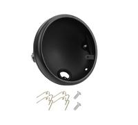 EHYSYN Moto Projecteur Avant Base de phare accessoires de moto couvercle de montage de boîtier de phare rond coque de phare LED noir mat