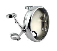 EHYSYN Moto Projecteur Avant Convient pour Harley LED boîtier CNC support universel seau coque phare 7 pouces moto 7 "couvercle de phare(Short Chrome)