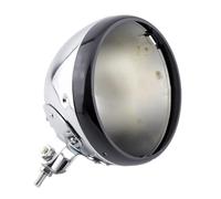 EHYSYN Moto Projecteur Avant Coque de phare LED pour Harley Honda Chopper, support inférieur, couvercle de phare LED de 7 pouces, boîtier de seau(Chrome Gloss Black)