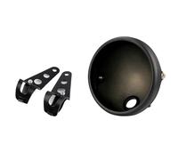 EHYSYN Moto Projecteur Avant Coque de seau 7 "7 pouces, couvercle de phare de moto pour boîtier de phare LED, support de montage réglable(A)