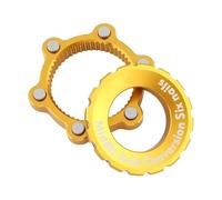 EHYSYN Vélo de Frein à Tambour Adaptateur De Verrouillage Central De Vélo À 6 Trous, Moyeu De VTT, Conversion De Verrouillage Central, 6 Boulons, Frein À Disque, Rotor, Cyclisme(Type 1 Glod)