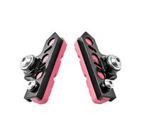 EHYSYN Vélo de Frein à Tambour Étendre Les Plaquettes de Frein Roue en Carbone Chaussures de Frein silencieuses VTT Route Pliant vélo plaquette de Frein étendre Adaptateur(AlloyRim Black Pink)
