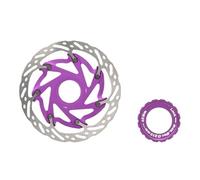 EHYSYN Vélo de Frein à Tambour Rotor de Frein à Disque de vélo 140mm 160mm, Rotors flottants, Disque de Refroidissement Rapide, Dissipation Thermique pour VTT(Center Lock 140-Purp)