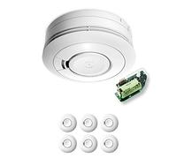 Ei Electronics Ei 650 RF Détecteur de fumée sans fil 10 ans (avec batterie lithium 3 V solide intégrée) Blanc, Ei 650 RF, Lot de 6