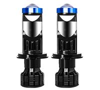 EIAOSI H7 Mini Projecteur P5 Lentille LED Faisceau de Lentille 6000K LumièRe Blanche DC9-36V Ampoules de 35W Lampe de Voiture