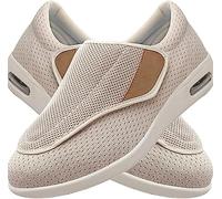 EIASER Pantoufles diabétiques Hommes Femmes Pieds gonflés Chaussures de Marche Chaussures d'œdème réglables diabétique orthopédique Hommes Chausson à Fermeture Facile