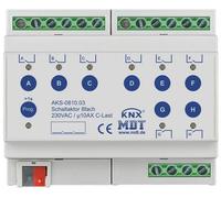 EIB, KNX, actionneur de commutation 8 fois, 6SU MDRC, 10A, 230VAC, charge C, standard, 140µF AKS-.