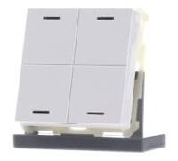 EIB, KNX, Push Button Lite 63 4 fois, RGBW, neutre, finition brillante blanc studio