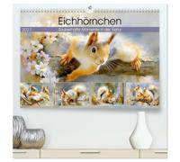 Eichhörnchen. Zauberhafte Momente in der Natur (hochwertiger Premium Wandkalender 2027 DIN A2 quer), Kunstdruck in Hochglanz: Malerische Bilder mit ... in sanften, künstlerischen Naturdarstellungen