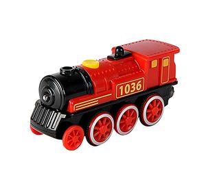 Eichhorn 100001303 - Train, Locomotive électrique, Assortiment - Nouvelle Version améliorée - avec Quatre Roues motrices - Piles incluses