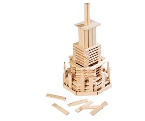 Eichhorn - 100001612 - Baril de 200 Blocs de Construction en Bois de hêtre certifié FSC pour Les Enfants à partir de 2 Ans