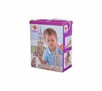 Eichhorn 100001612 Jeu de construction en bois Pierres en bois à construire, modèles inclus, en bois de hêtre 100 %, 200 pièces, pour les enfants à partir de 2 ans