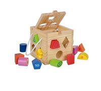 Eichhorn - 100002092 - Forme À Trier Et À Empiler En Bois - Cubes - 13 Pièces