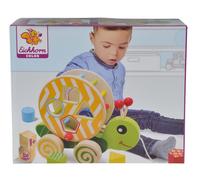 Eichhorn Escargot roulant à tirer en bois – Boîte à formes 4 formes – Dès 1 an