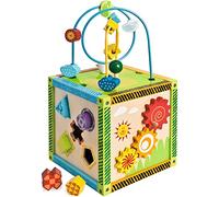 Eichhorn Jeu en bois 100002235 – Maison multi-jeux éveil – 5 jeux G