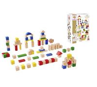 Eichhorn 1000024-75 Ans de Construction en Bois Multicolore et Naturel, kit spécial pour Anniversaire avec accès Exclusif au Jeu au Sort, Brique écureuil, 76 pièces, en Bois de hêtre certifié FSC, à