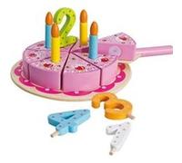 Eichhorn 100003729 - gâteau danniversaire en bois avec des numéros de fiche 1-4 G