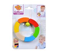 Eichhorn 100017039 Hochet géométrique pour bébé en Bois de hêtre certifié FSC, à partir de 3 Mois